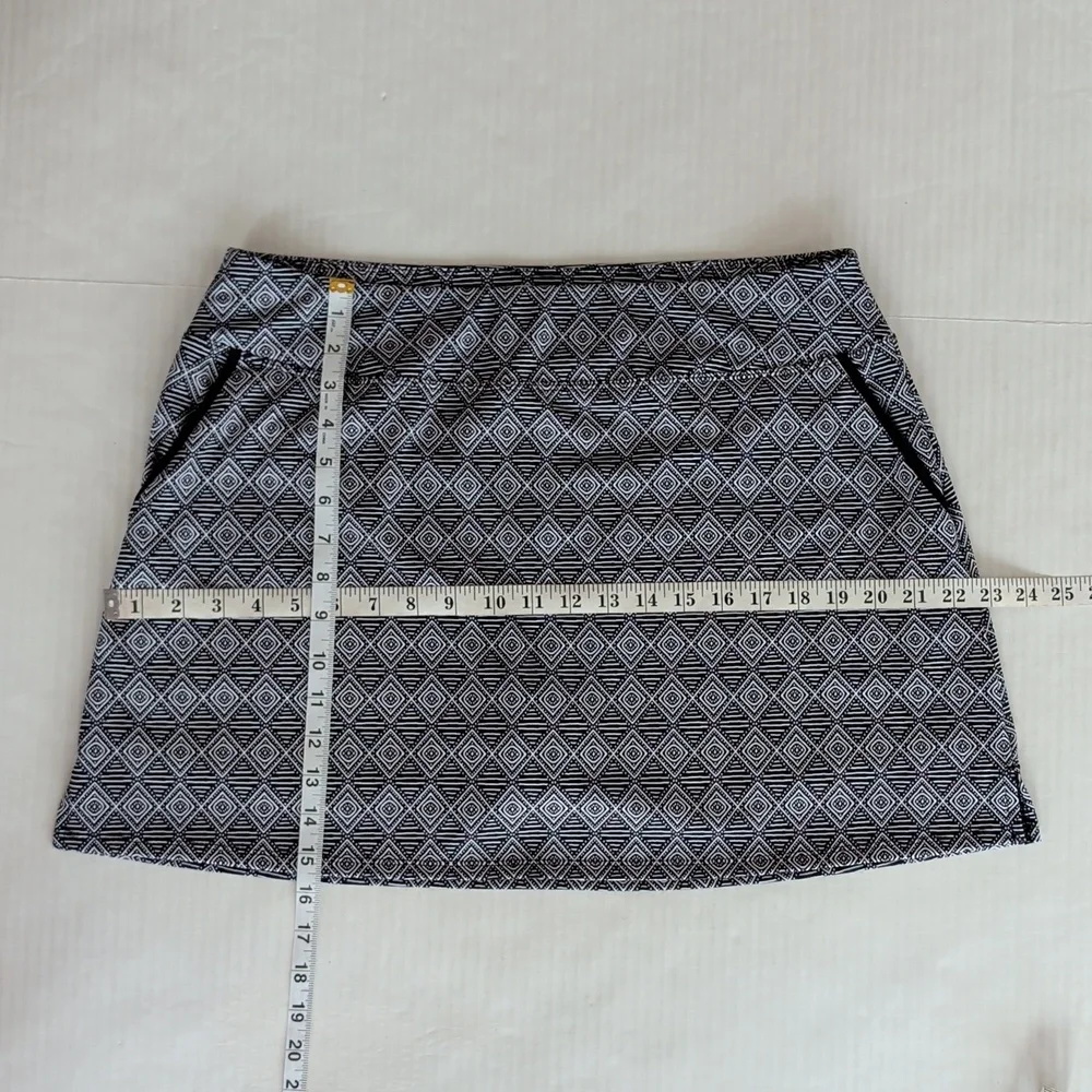 Sigrid Olsen Golf and Tennis Skirt Skort XL White Black Pockets